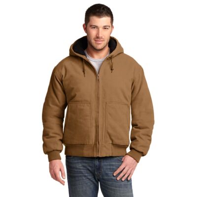 Washed Duck Cloth Insulated Hooded Work Jacket Thumbnail