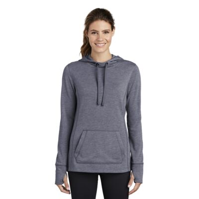 Women's PosiCharge ® Tri Blend Wicking Fleece Hooded Pullover Thumbnail