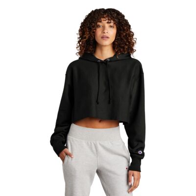 Women's Reverse Weave ® Cropped Cut Off Hooded Sweatshirt Thumbnail