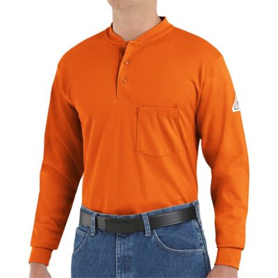 Men's Long Sleeve Tagless Henley Shirt Thumbnail
