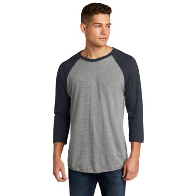 Adult Tri Blend 3/4 Sleeve Raglan Tee Thumbnail
