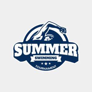 Summer Swimming Tournament logo template Thumbnail