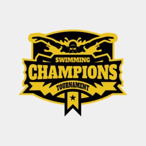 Champions Swimming Tournament logo template Thumbnail