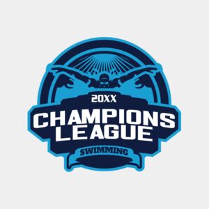 Champions League Swimming logo template Thumbnail