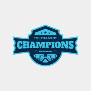 Champions Tournament Swimming logo template Thumbnail