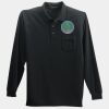 Long Sleeve Silk Touch Polo with Pocket Thumbnail