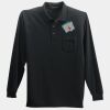Long Sleeve Silk Touch Polo with Pocket Thumbnail