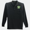 Long Sleeve Silk Touch Polo with Pocket Thumbnail